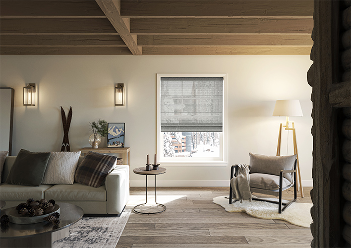 Sahara Voile, Metallic Grey - Twist&Fit Roman Blind - Image 8